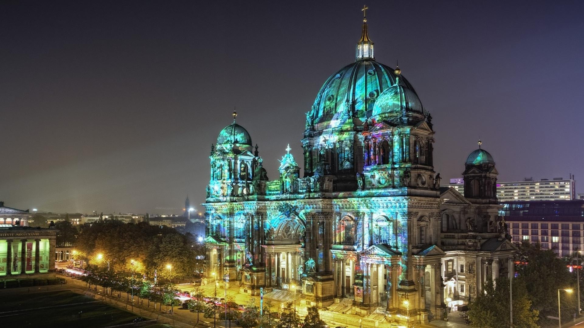 Wallpaper Berlin Night Wonder Cathedral - Berliner Dom , HD Wallpaper & Backgrounds