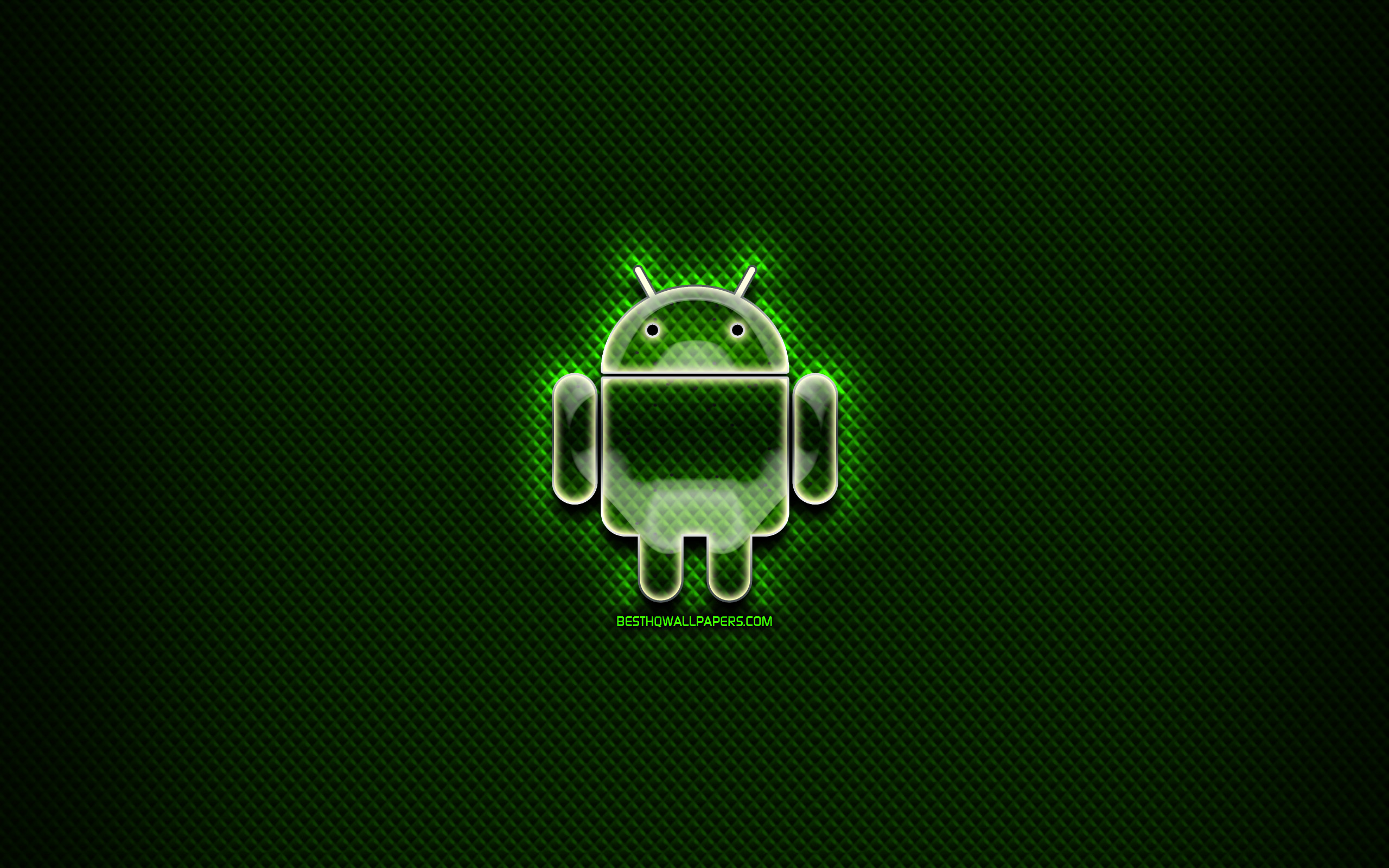 Android Glass Logo, Green Background, Artwork, Brands, - Illustration , HD Wallpaper & Backgrounds