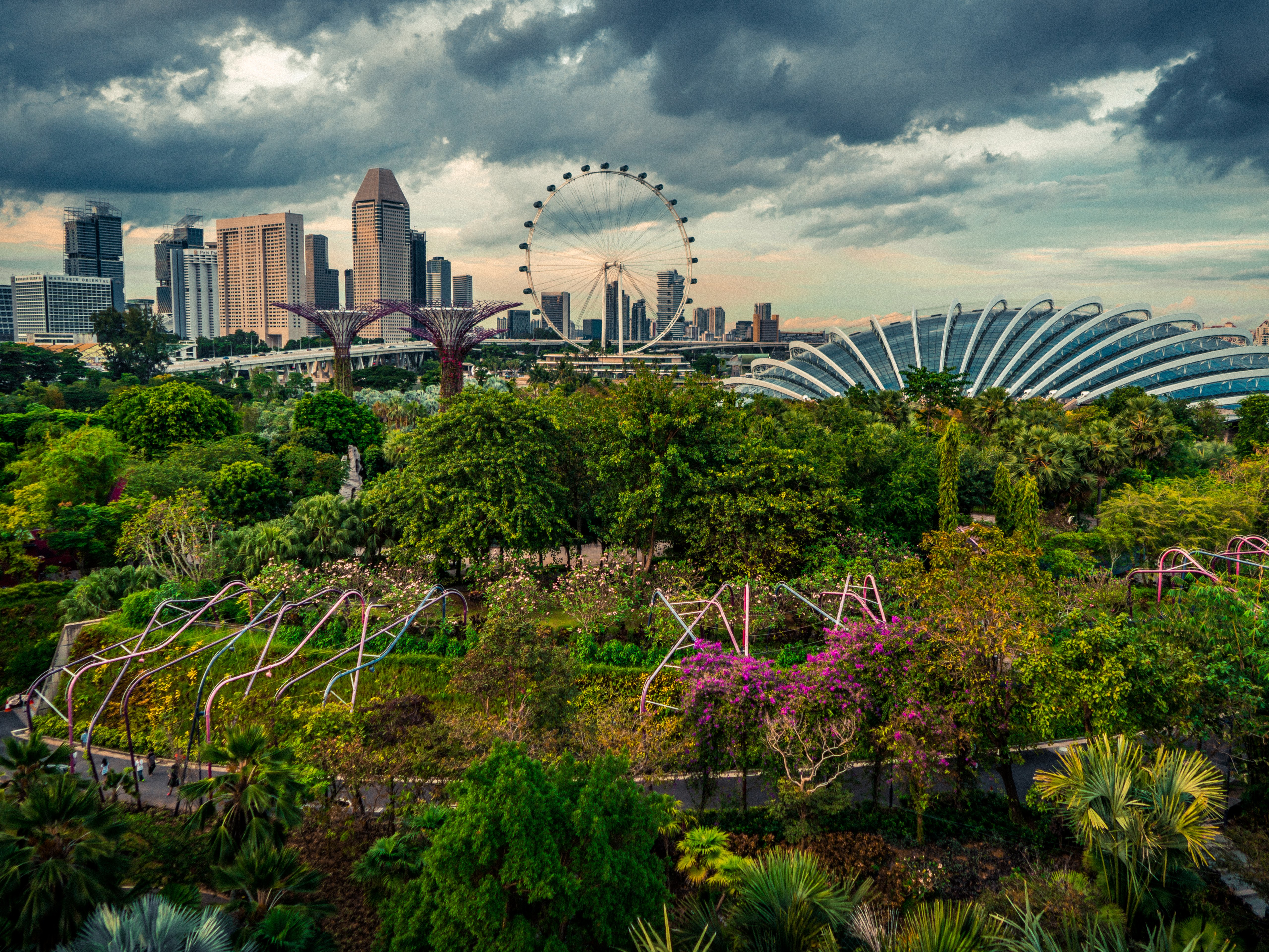 Wallpaper Singapore - Singapore Wallpaper - Urban Area - Gardens By The Bay , HD Wallpaper & Backgrounds