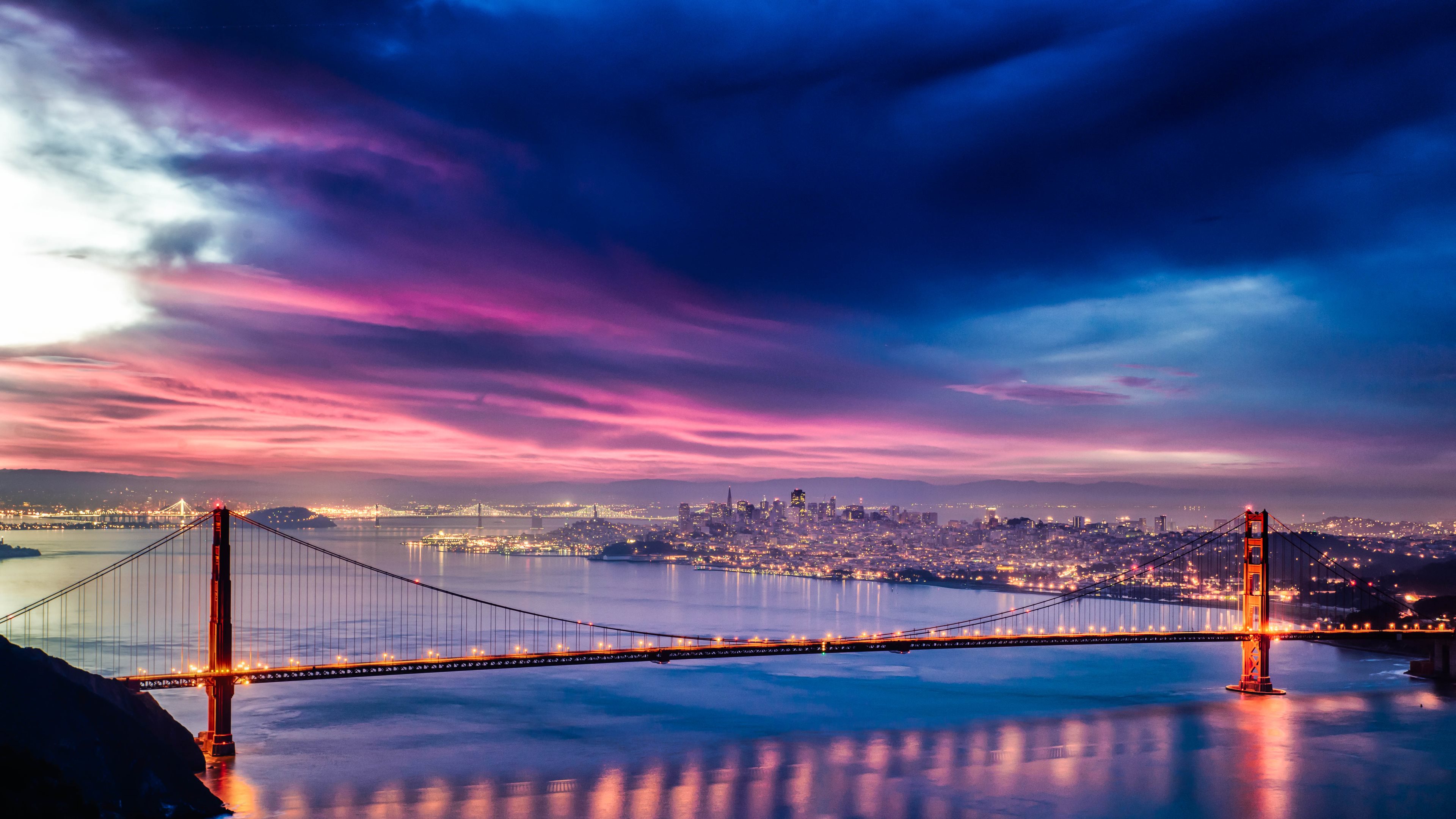Skyfire Over San Francisco Bay Bridge Wallpapers Hd - San Francisco Bay , HD Wallpaper & Backgrounds