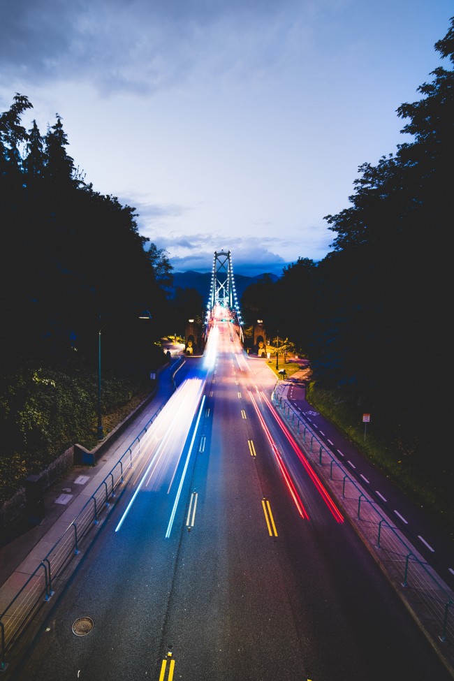 Canada Vancouver, Road, Night, Lights - Stanley Park , HD Wallpaper & Backgrounds