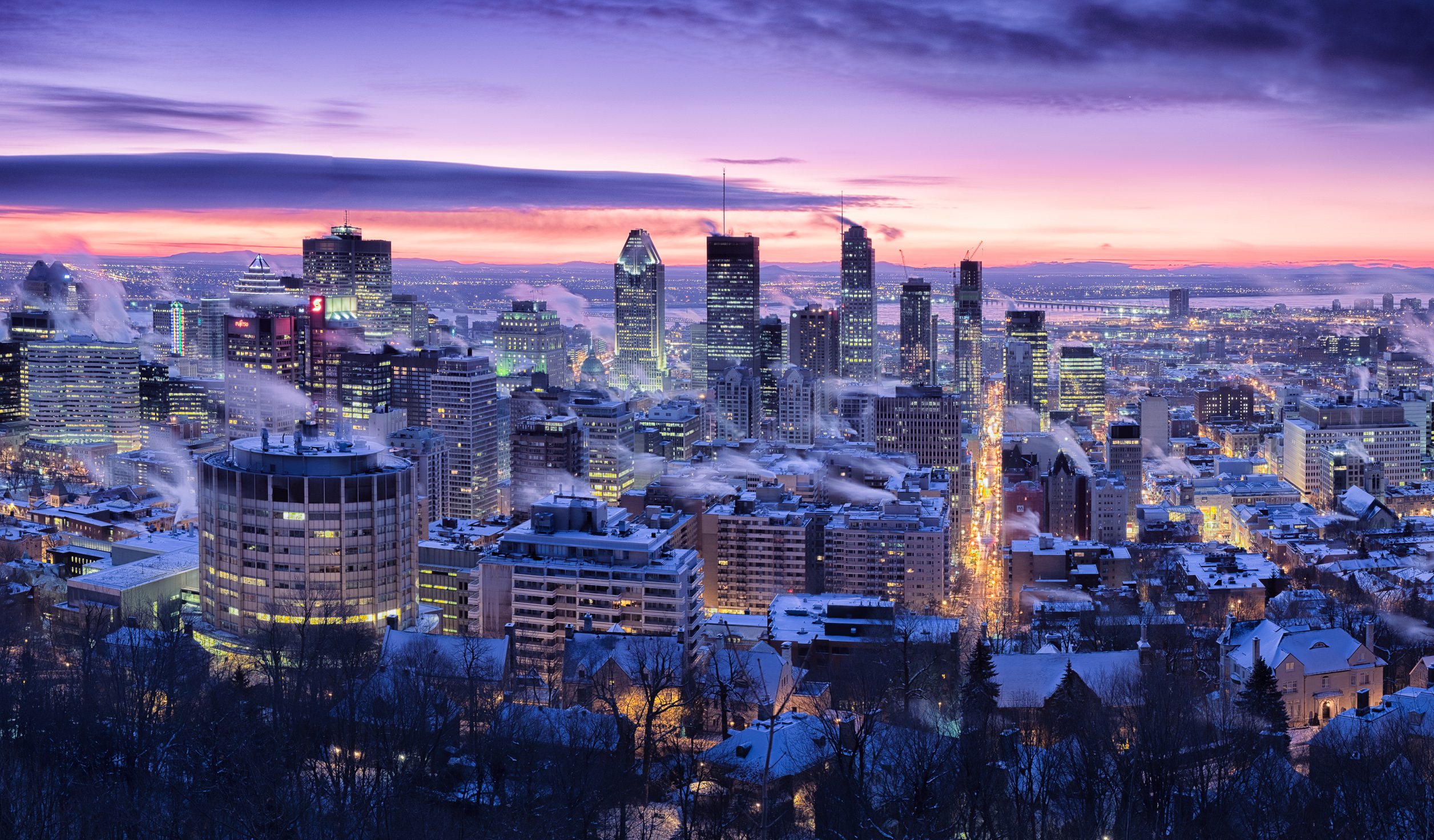 Montreal Wallpaper 19 2512 X 1472 Stmednet - Montreal Winter At Night , HD Wallpaper & Backgrounds