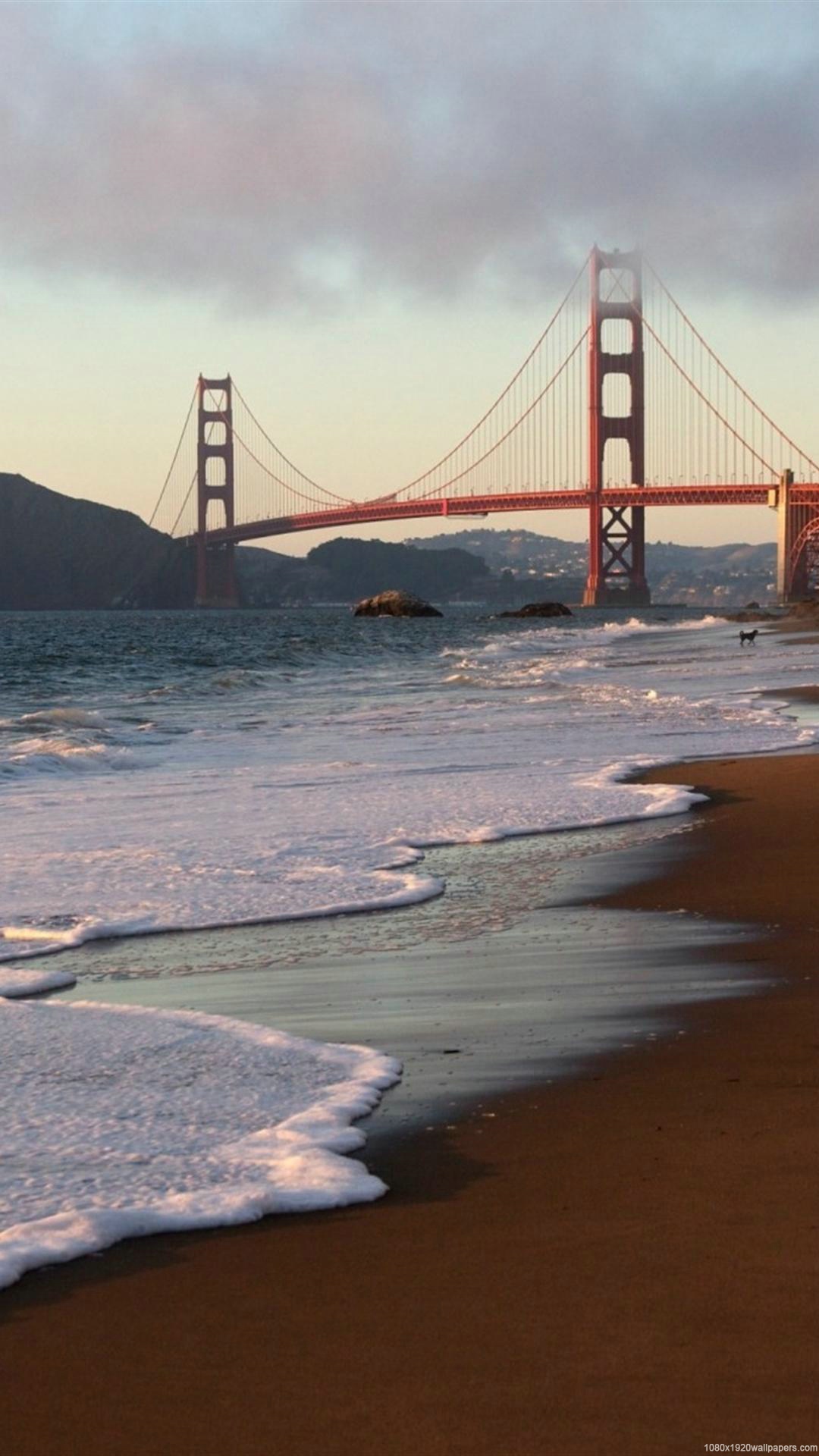 Nature Coast Bridge Sand San Francisco Wallpapers Hd - Golden Gate Bridge , HD Wallpaper & Backgrounds