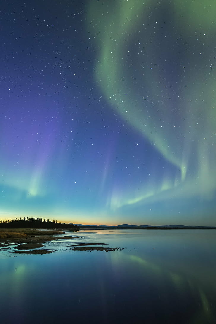 Aurora Borealis, Dawn, Auroras, Northern Lights, Alaska, - Northern Lights Alaska , HD Wallpaper & Backgrounds