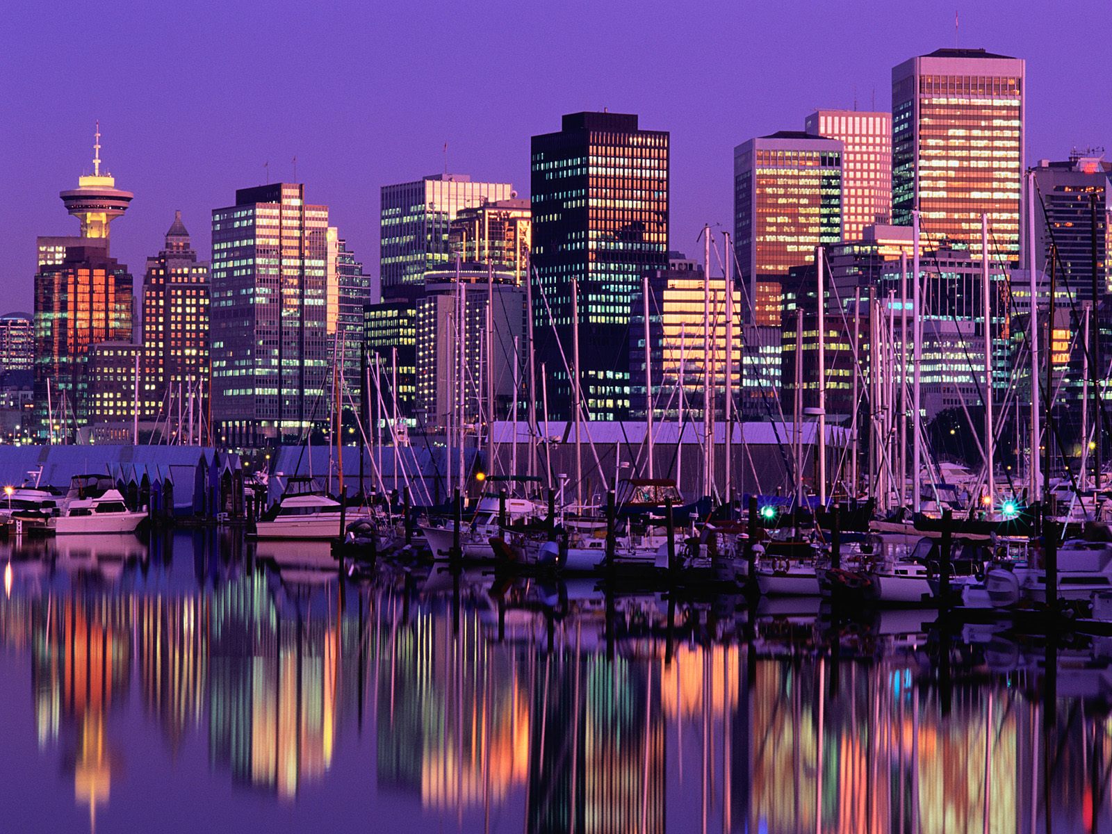 Vancouver At Dusk British Columbia Canada Travel Geographic - Technological Top 10 City In The World , HD Wallpaper & Backgrounds