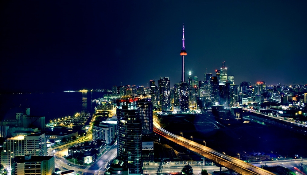Toronto Night Wallpaper , HD Wallpaper & Backgrounds