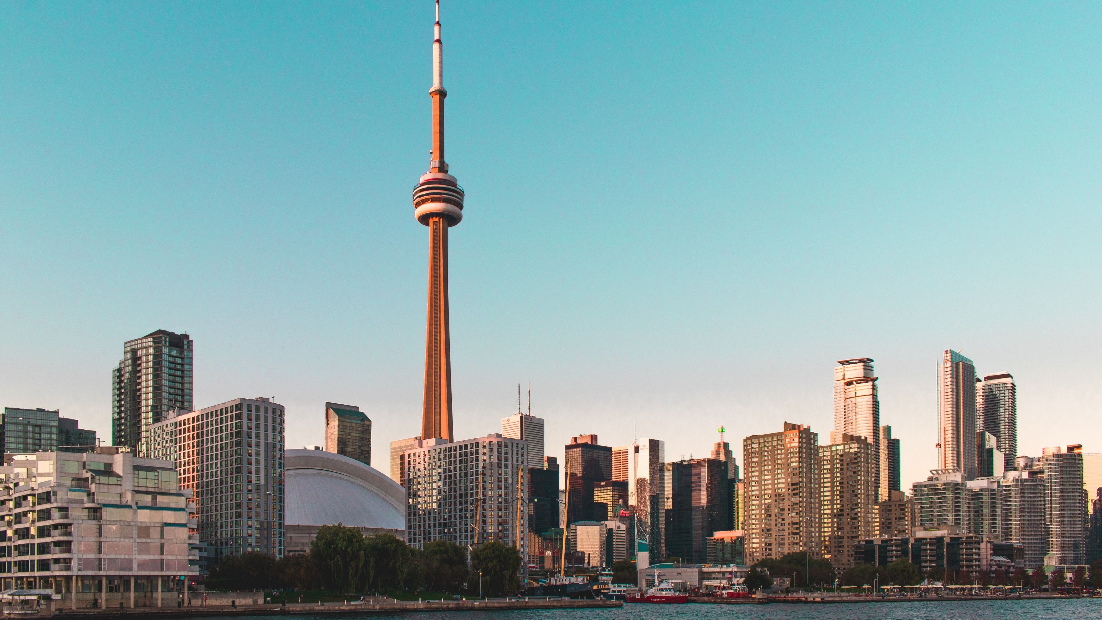 Download Canada, Toronto, Cityscape, Skyline 
 Data-src - Toronto Skyline Blue Sky , HD Wallpaper & Backgrounds
