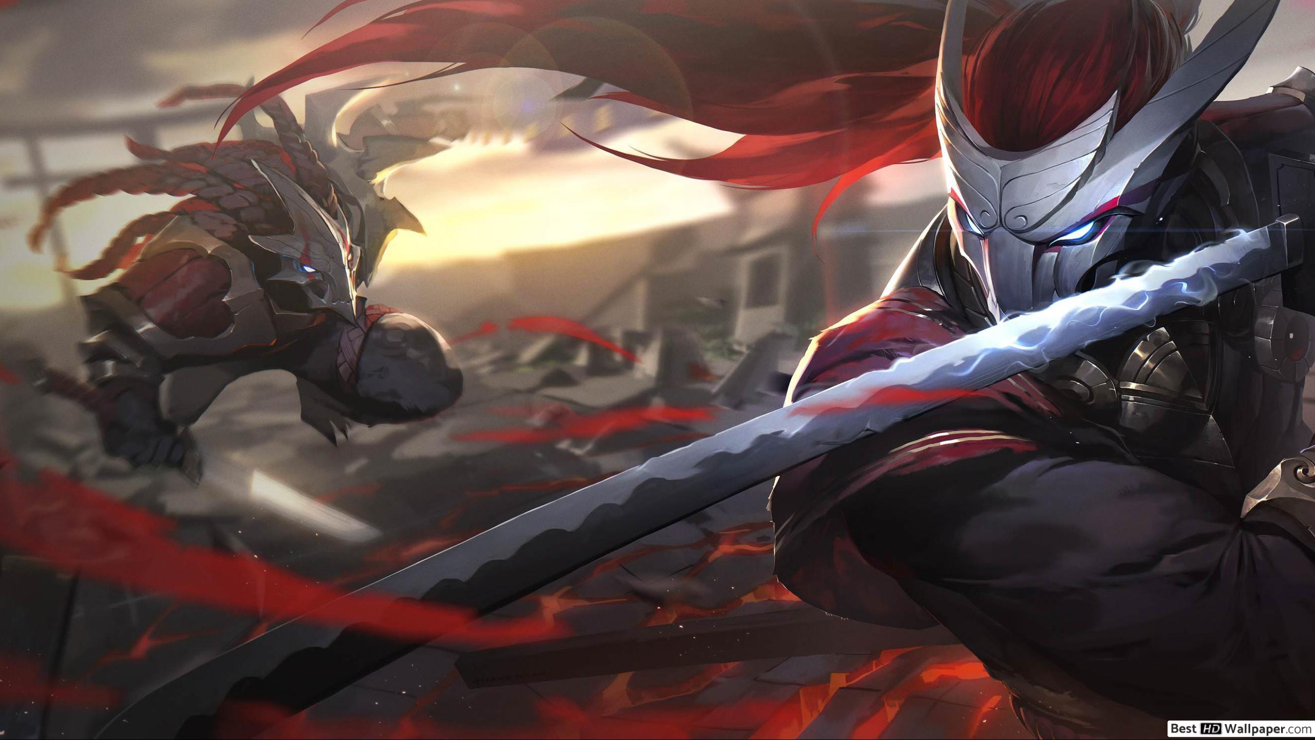 Blood Moon Yasuo Fanart , HD Wallpaper & Backgrounds