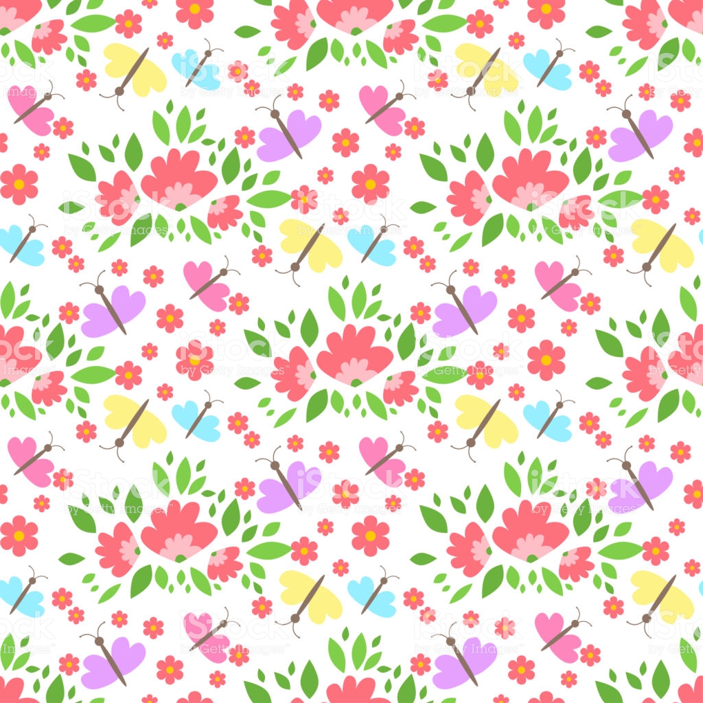 Floral Pattern Vector Seamless Background With Flowers - Floral Design , HD Wallpaper & Backgrounds