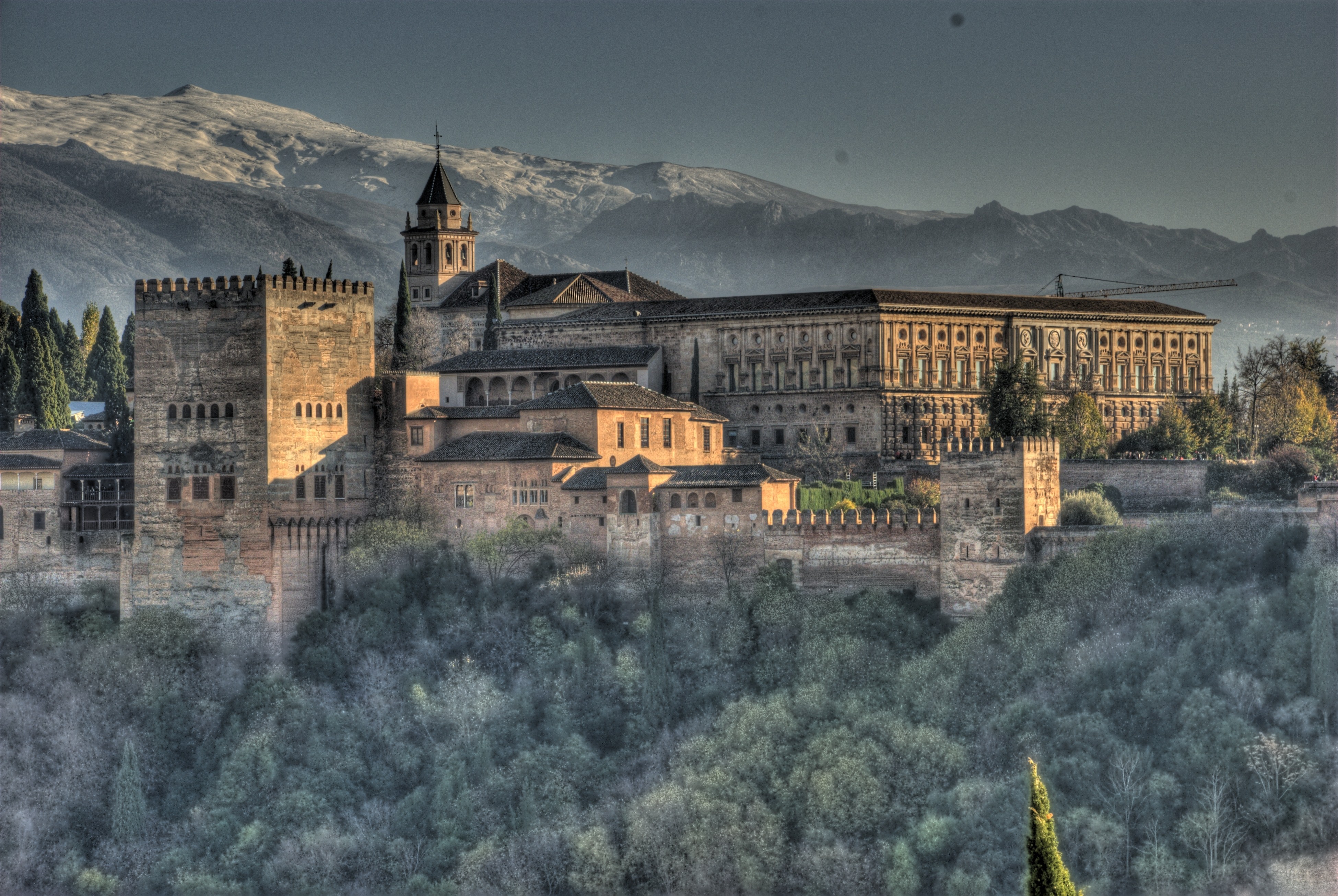 Alhambra Palace In Granada Spain Tourist Place Wallpaper - Alhambra Palace , HD Wallpaper & Backgrounds
