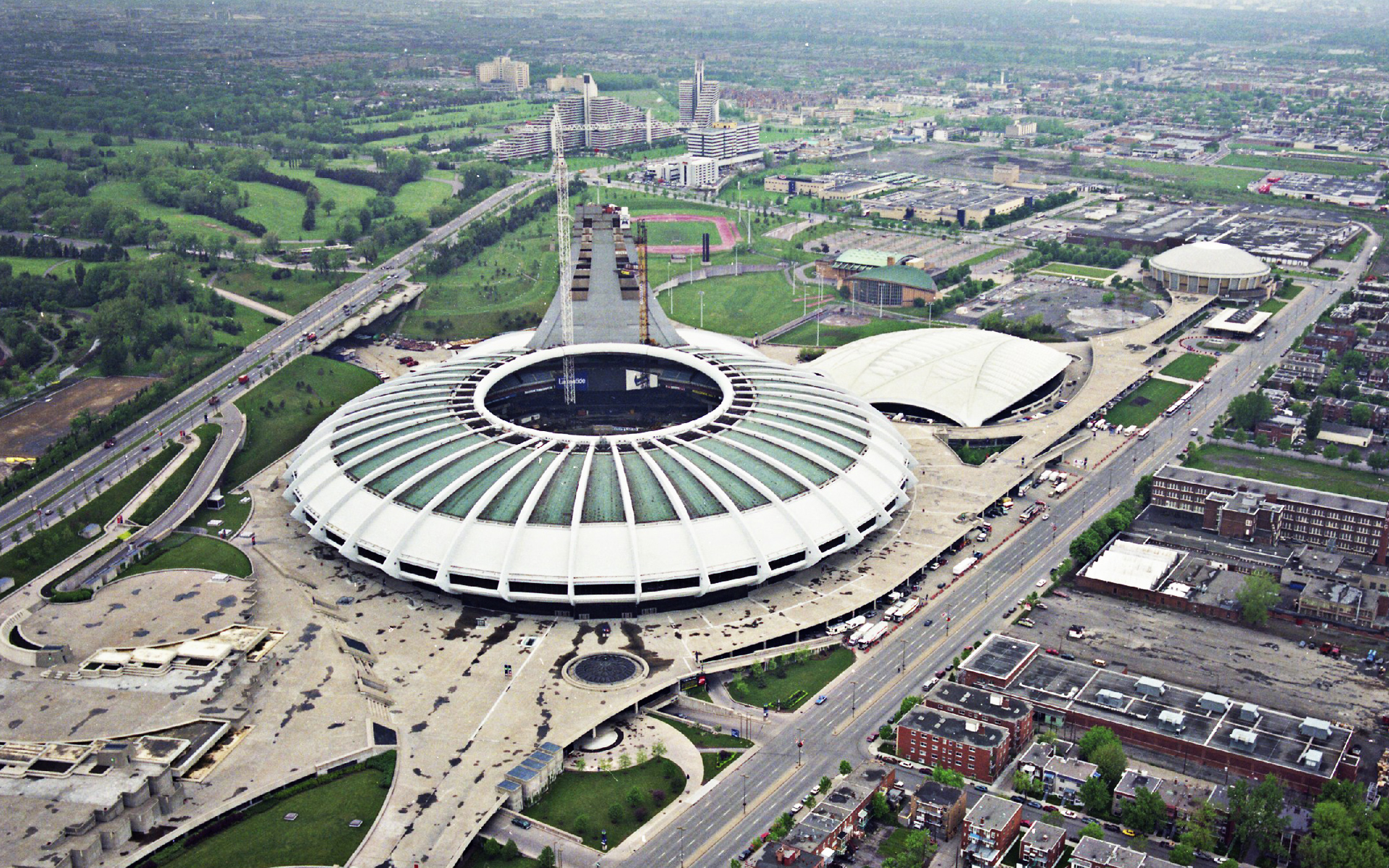 Stade Olympique De Montreal, Olympic Stadium, Montreal, - Aerial Photography , HD Wallpaper & Backgrounds