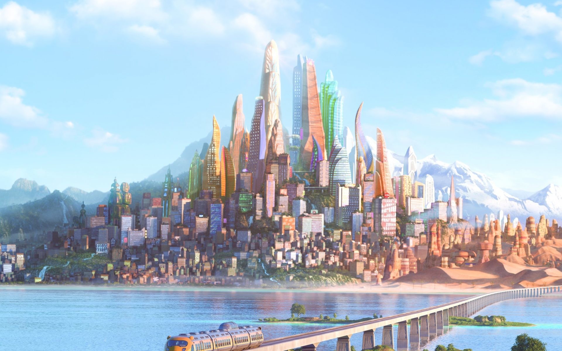 1920x1200, Zootopia Disney Animation Comedy Cartoon - Zootopia Concept World Art , HD Wallpaper & Backgrounds