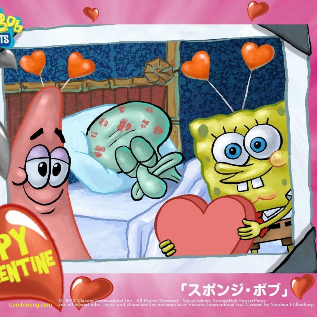 Coloring Pages Pictures Of Spongebob Squarepants New - Spongebob Happy Valentine's Day , HD Wallpaper & Backgrounds