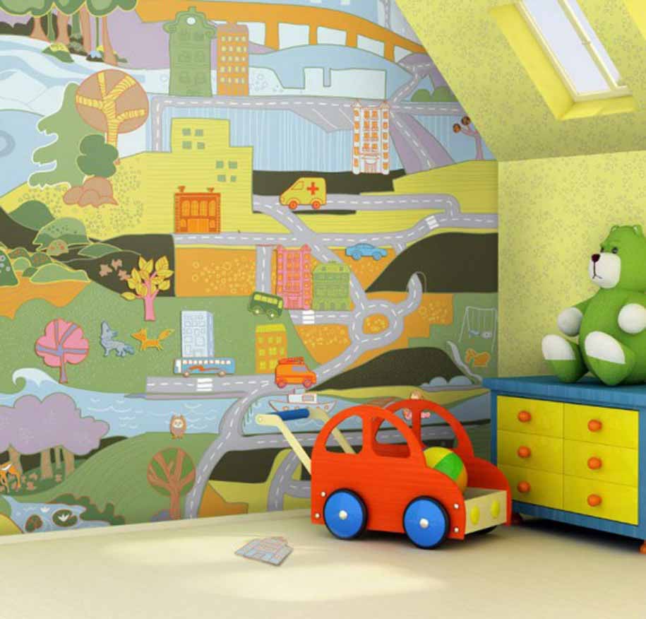 Tips Menentukan Design Wallpaper Kamar Anak Wallpaper - Kid Room Png , HD Wallpaper & Backgrounds