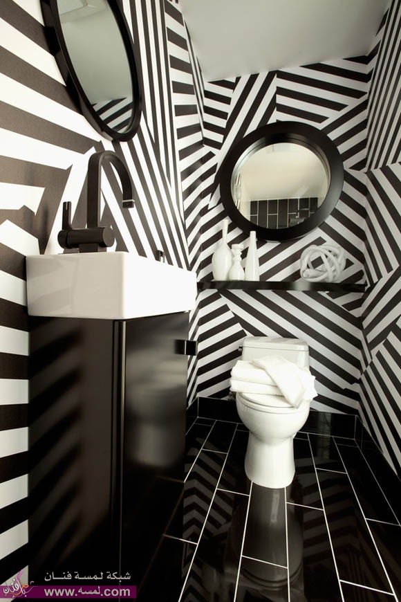 Black And White Powder Room Ideas , HD Wallpaper & Backgrounds