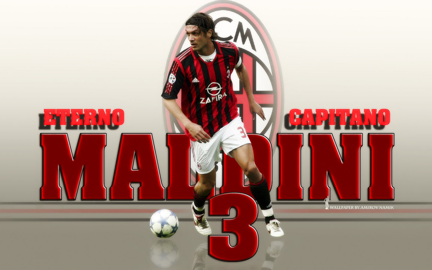 Maldini Captain Legend Ac Milan Wallpaper - Maldini Ac Milan Wallpaper Hd , HD Wallpaper & Backgrounds