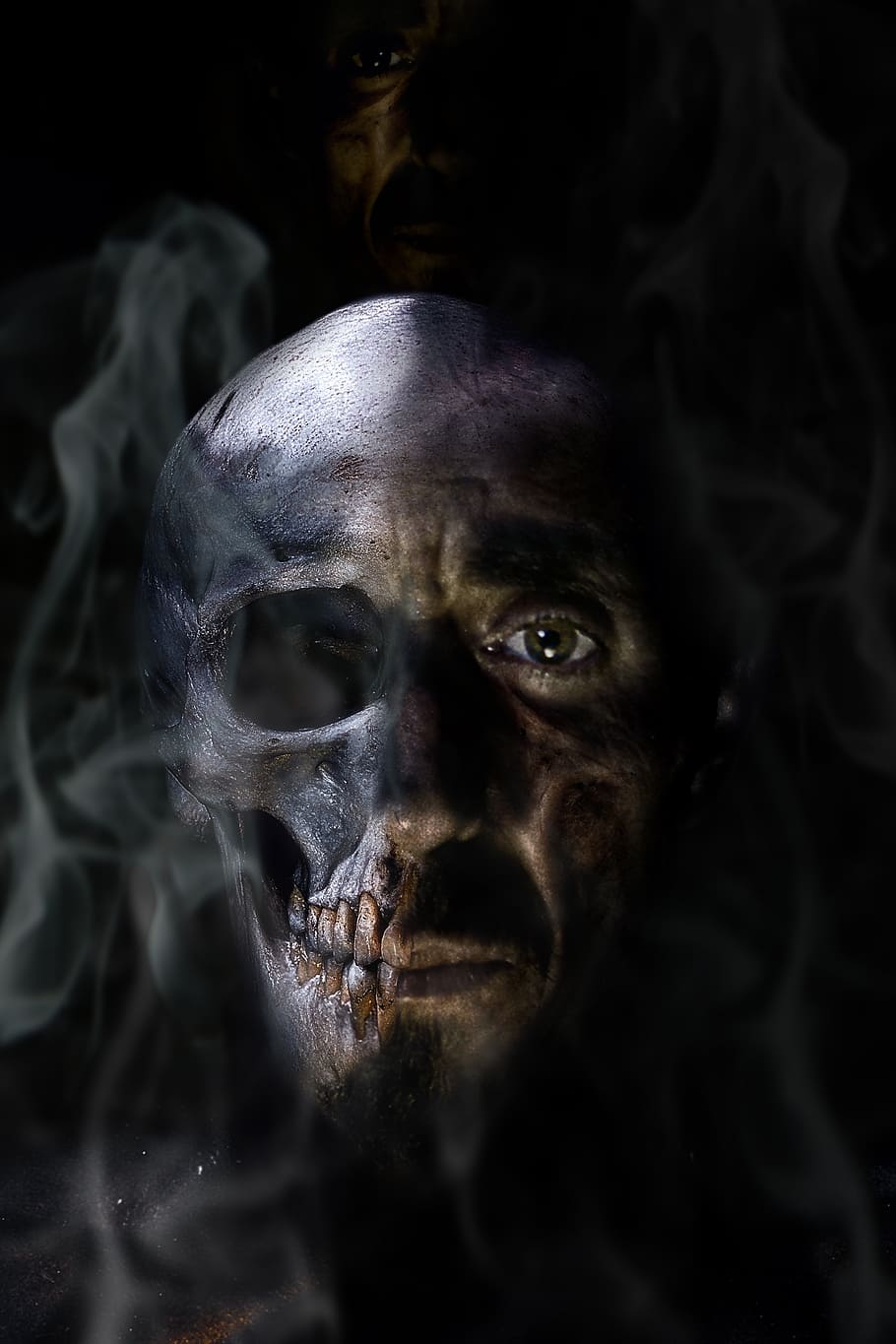 Half Human Half Skull , HD Wallpaper & Backgrounds