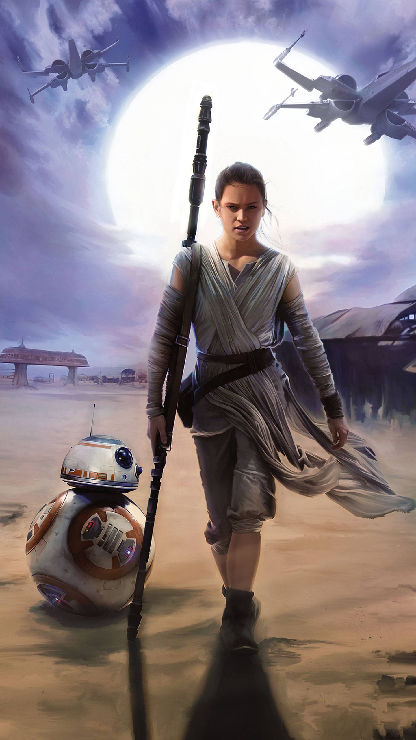 Star Wars - Rey Star Wars Wallpaper Iphone , HD Wallpaper & Backgrounds