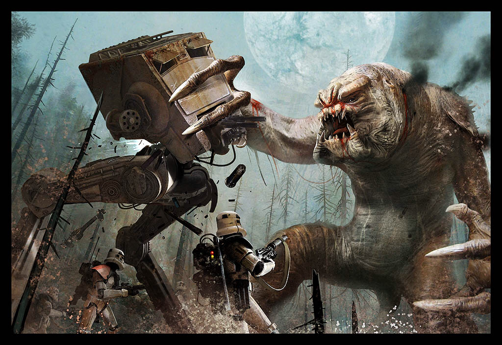 Cool Star Wars Wallpapers - Star Wars Rancor Art , HD Wallpaper & Backgrounds