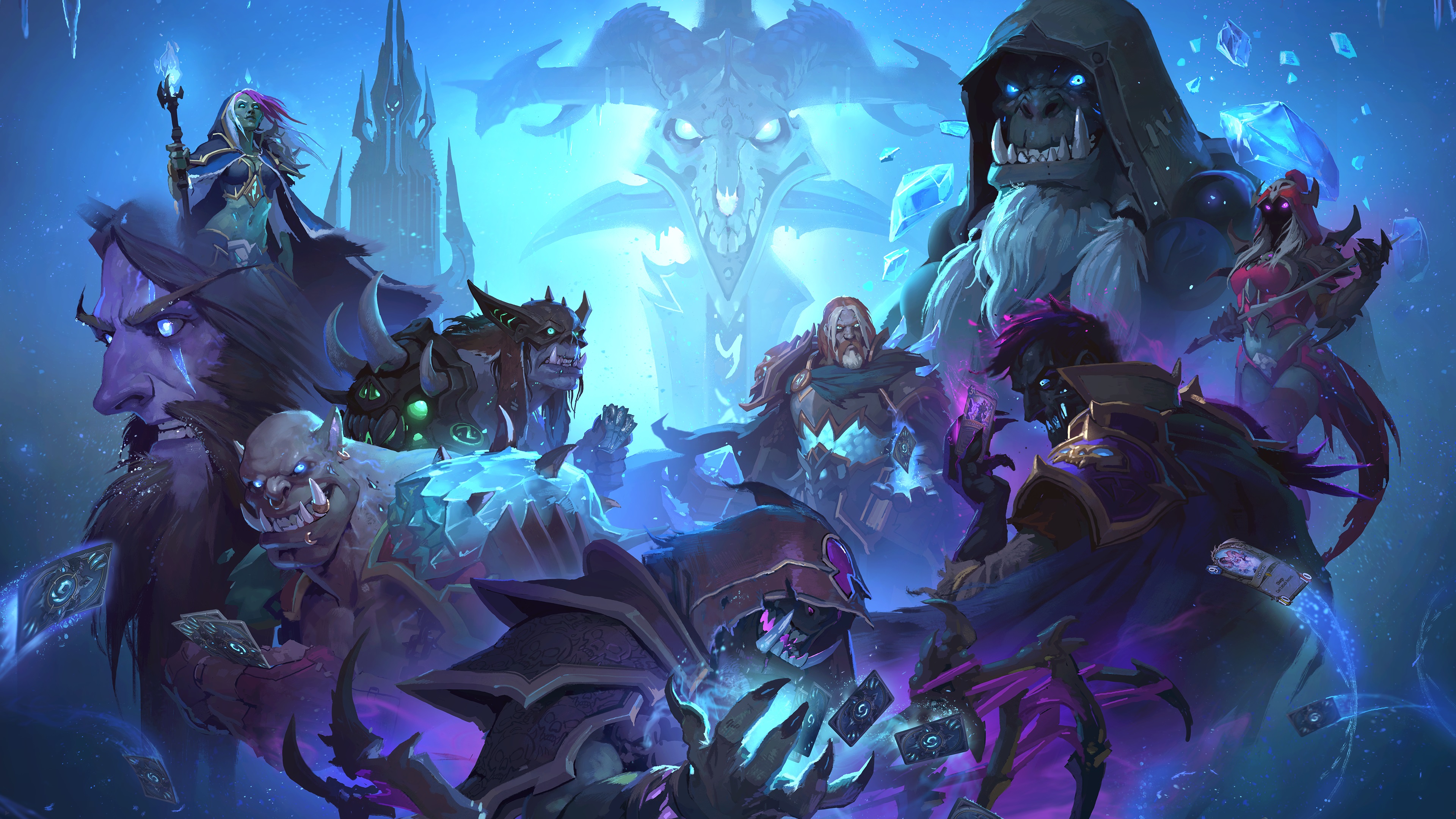 Hearthstone Heroes Of Warcraft Hd Wallpaper 13 3840 - Hearthstone Knights Of The Frozen Throne , HD Wallpaper & Backgrounds