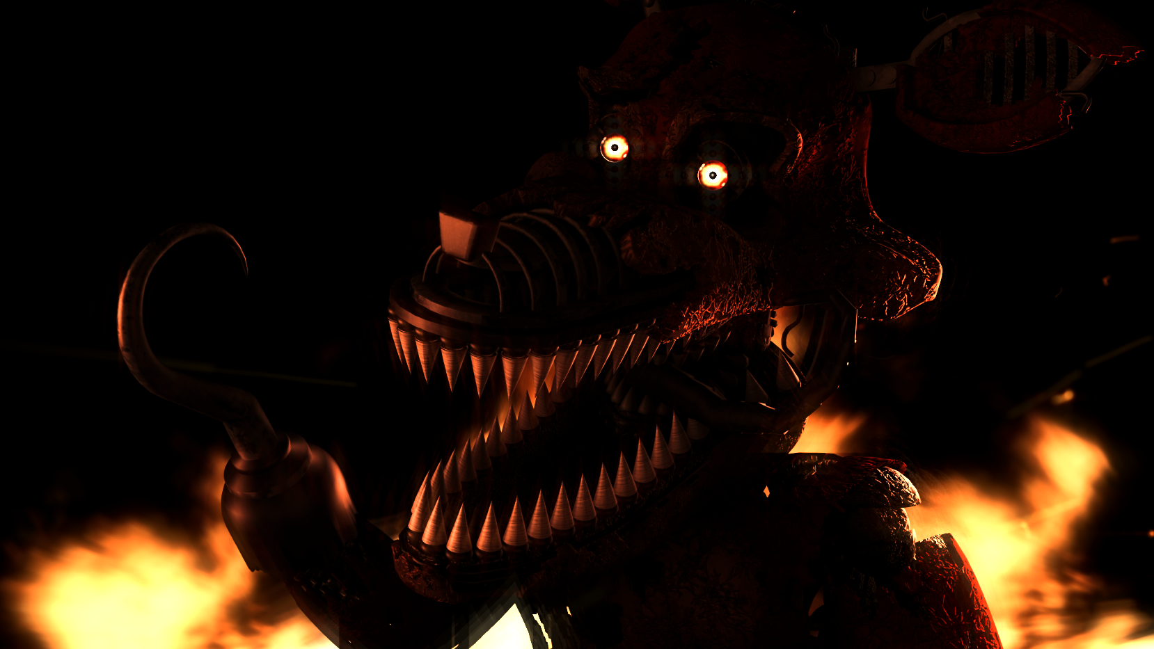 Nightmare Foxy Five Nights At Freddy's 4 , HD Wallpaper & Backgrounds