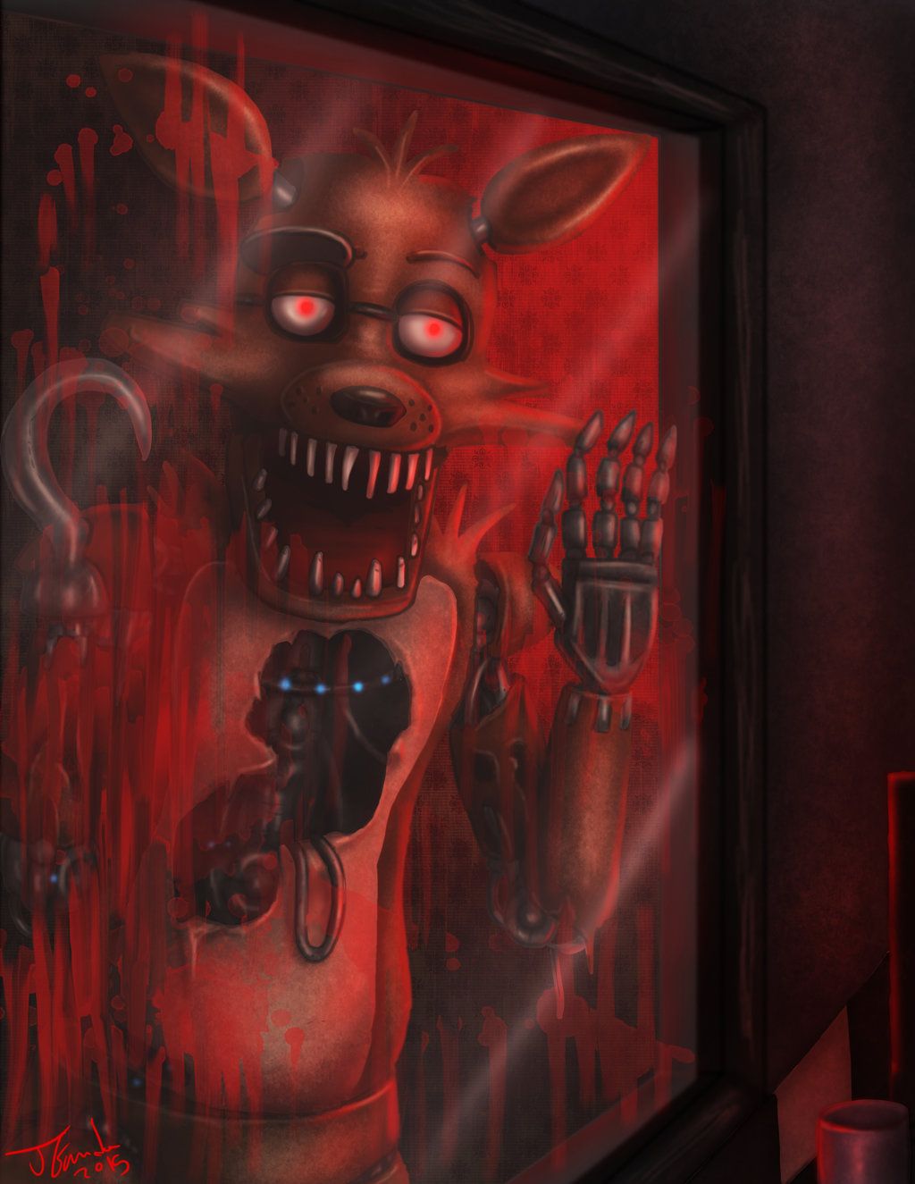 Free Download Fnaf Foxy Wallpaper Fnaf Foxy By Destinyfall - Fnaf Foxy Horror , HD Wallpaper & Backgrounds