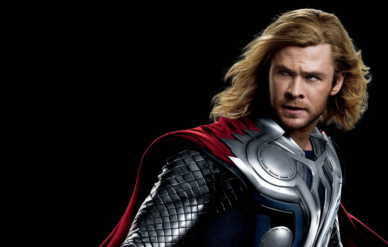 Photo Wallpaper Armor, Black Background, Thor, Thor, - Thor Thor , HD Wallpaper & Backgrounds