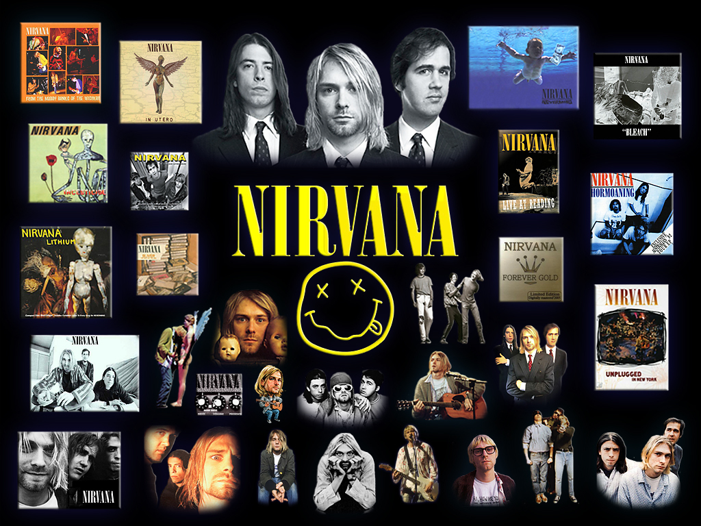 Nirvana - Nirvana Album Covers Collage , HD Wallpaper & Backgrounds