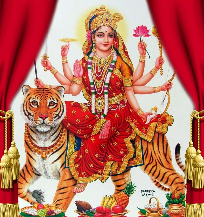 Bhakti Wallpaper Durga Ji - Durga Ji Ka Photo Hd , HD Wallpaper & Backgrounds