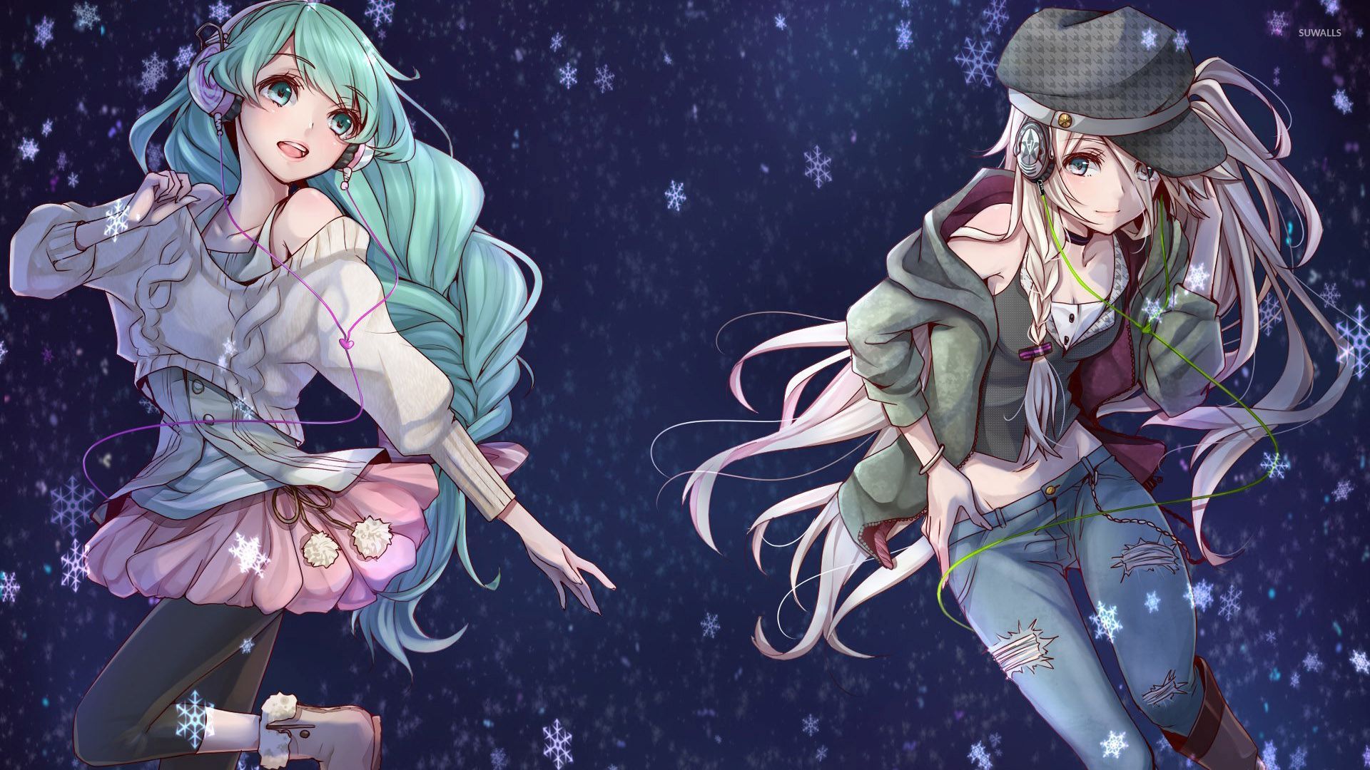 Vocaloid Ia And Hatsune Miku , HD Wallpaper & Backgrounds