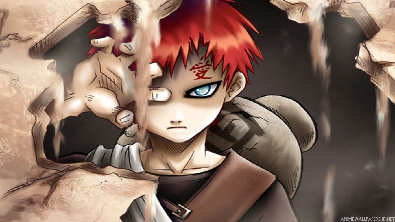Anime Gaara Shield Naruto 170369 Wallpaper Wallpaper - Naruto Gaara , HD Wallpaper & Backgrounds