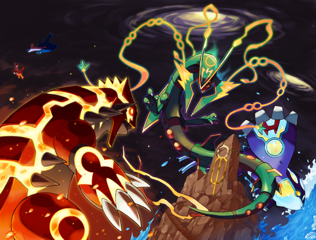 Pokemon Groudon Kyogre And Rayquaza , HD Wallpaper & Backgrounds