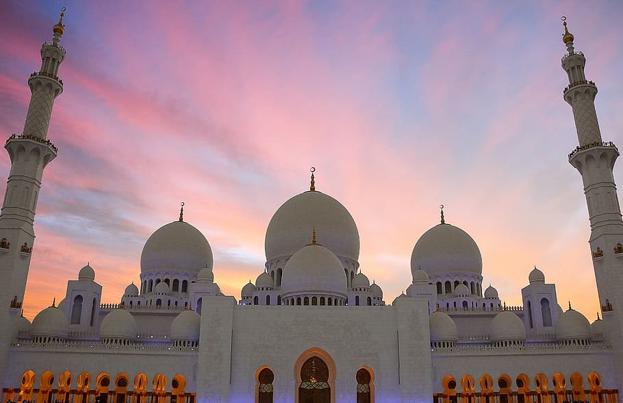 White Dome Concrete Mosque, Sheikh Zayed Mosque, Grand - Sheikh Zayed Grand Mosque Center , HD Wallpaper & Backgrounds