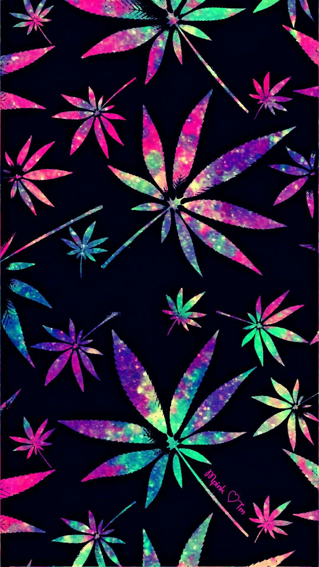 Weed Phone Wallpaper, Best Phone Wallpaper, Images - Shiny Galaxy Weed , HD Wallpaper & Backgrounds