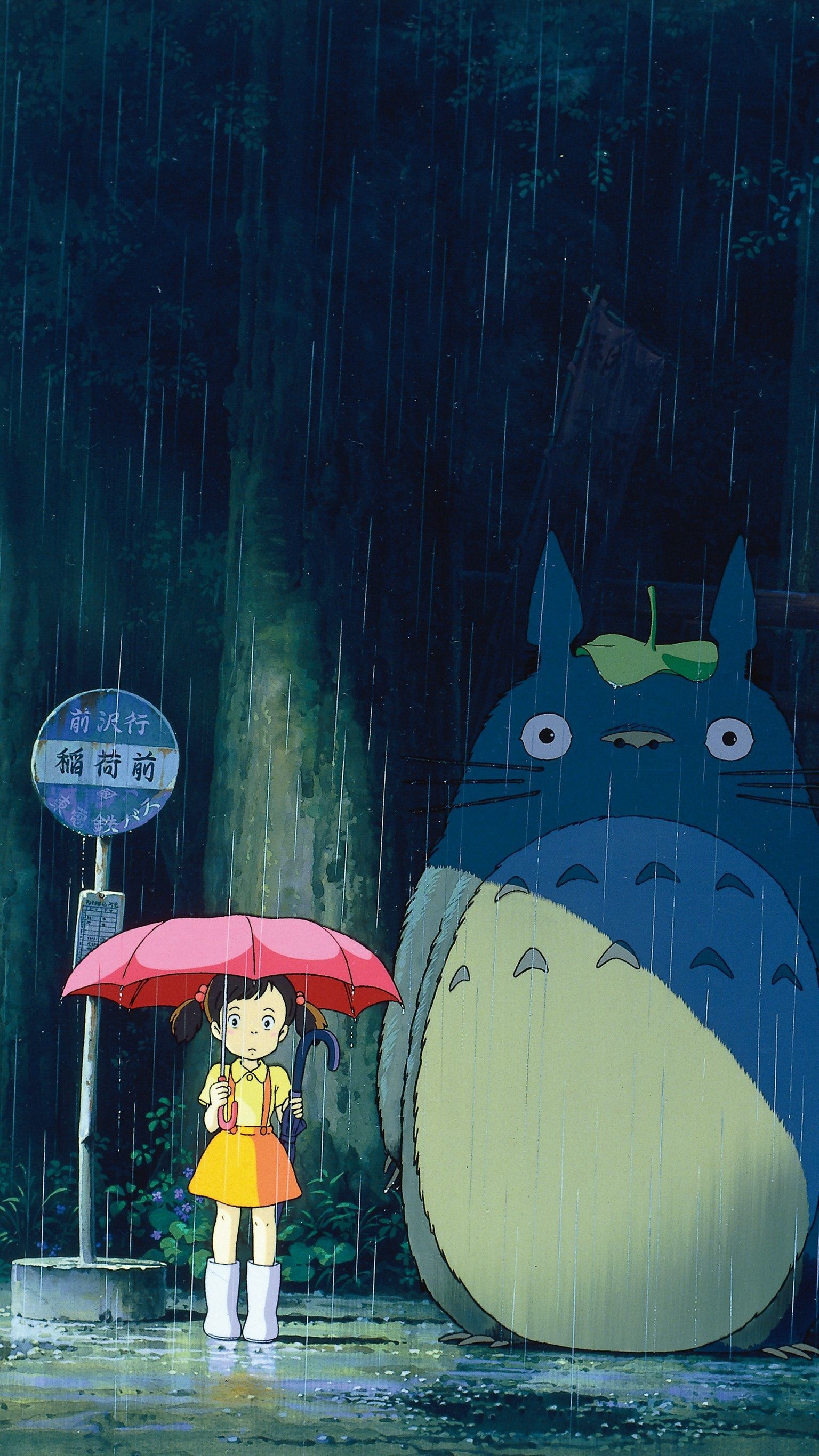 Cute Totoro Wallpaper - Studio Ghibli Wallpaper Phone , HD Wallpaper & Backgrounds