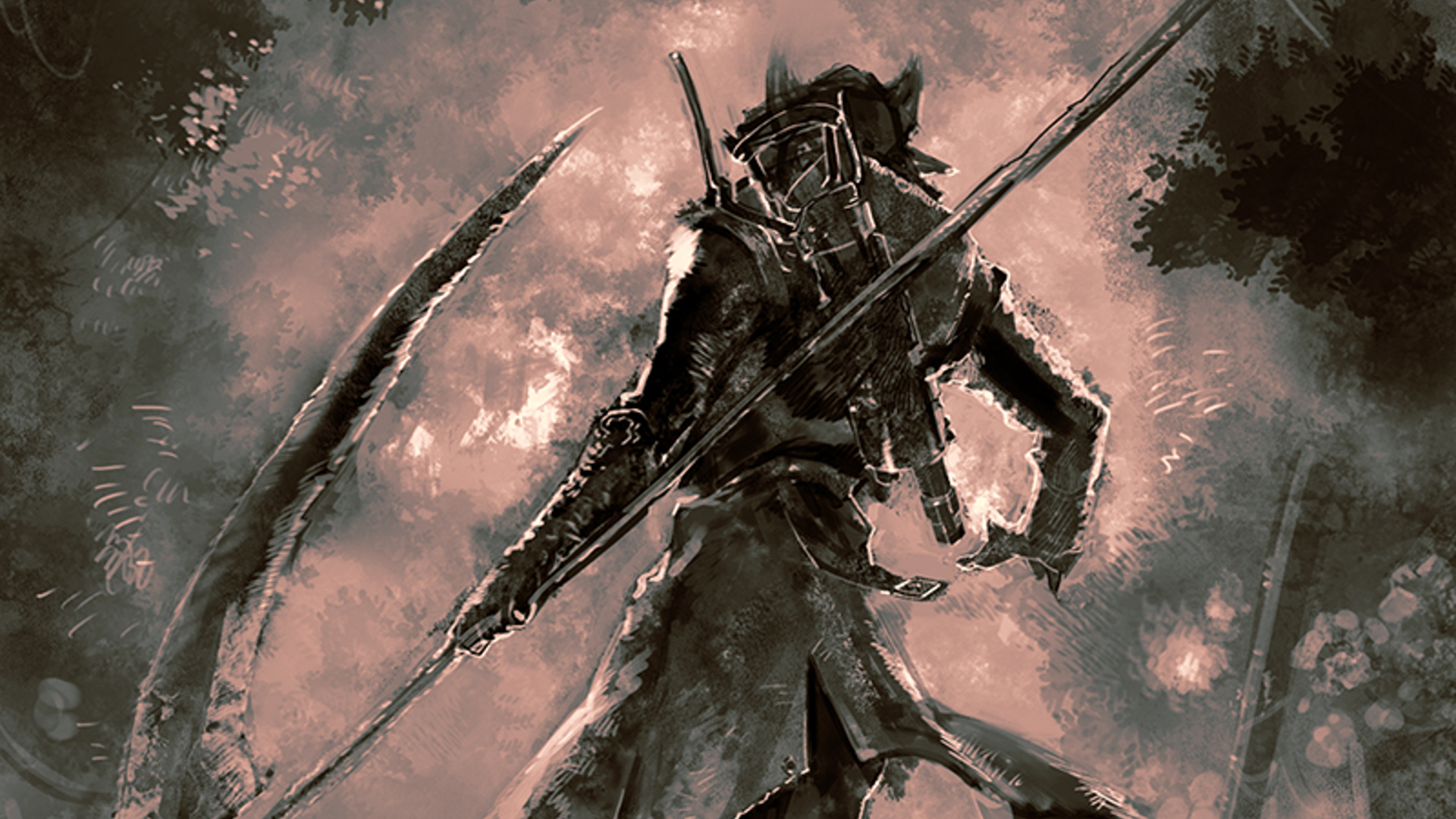 Moving Dragon Wallpaper - Hunter Bloodborne Profile , HD Wallpaper & Backgrounds