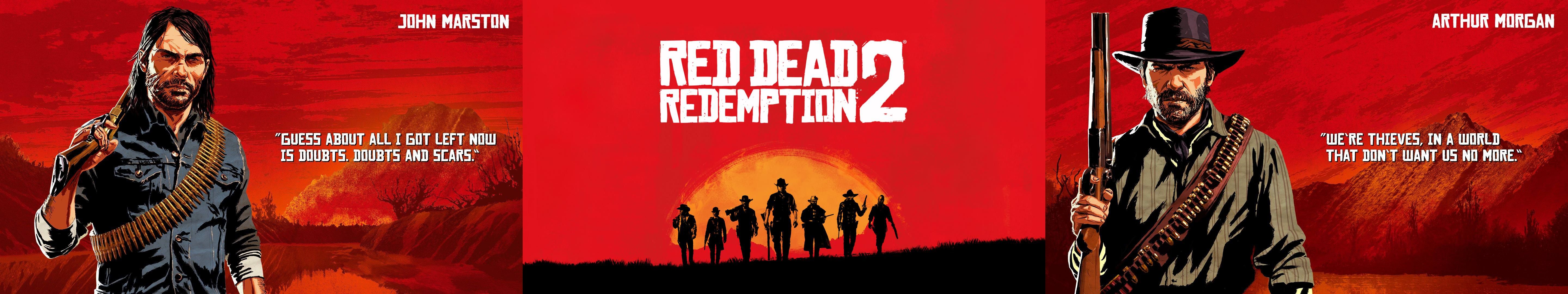 Red Dead Redemption 2 Wallpaper Dual Monitor , HD Wallpaper & Backgrounds