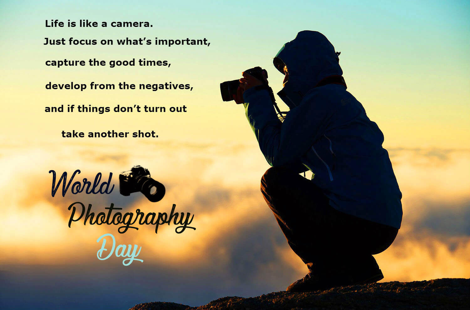 World Photography Day Life Quotes Background Wallpaper - Quotes Happy Photography Day , HD Wallpaper & Backgrounds