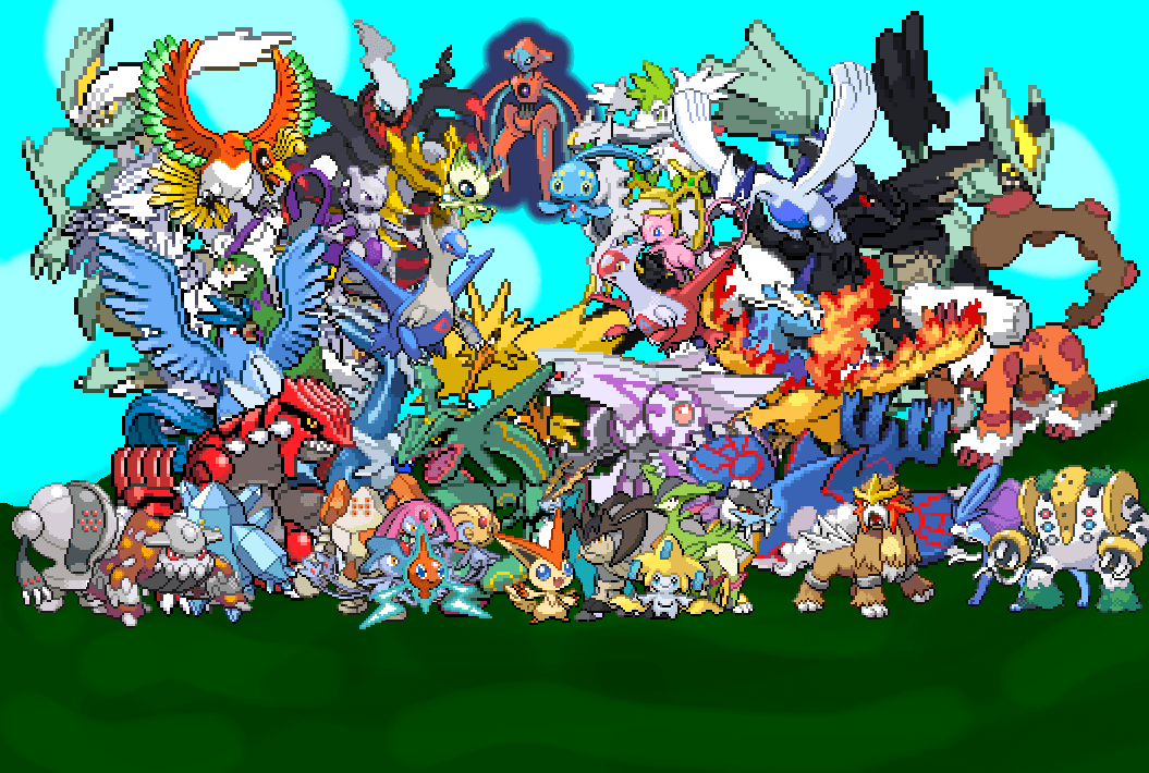 All Legendary Pokemon Wallpaper 1055x710, - All Legendary Pokemon Background , HD Wallpaper & Backgrounds