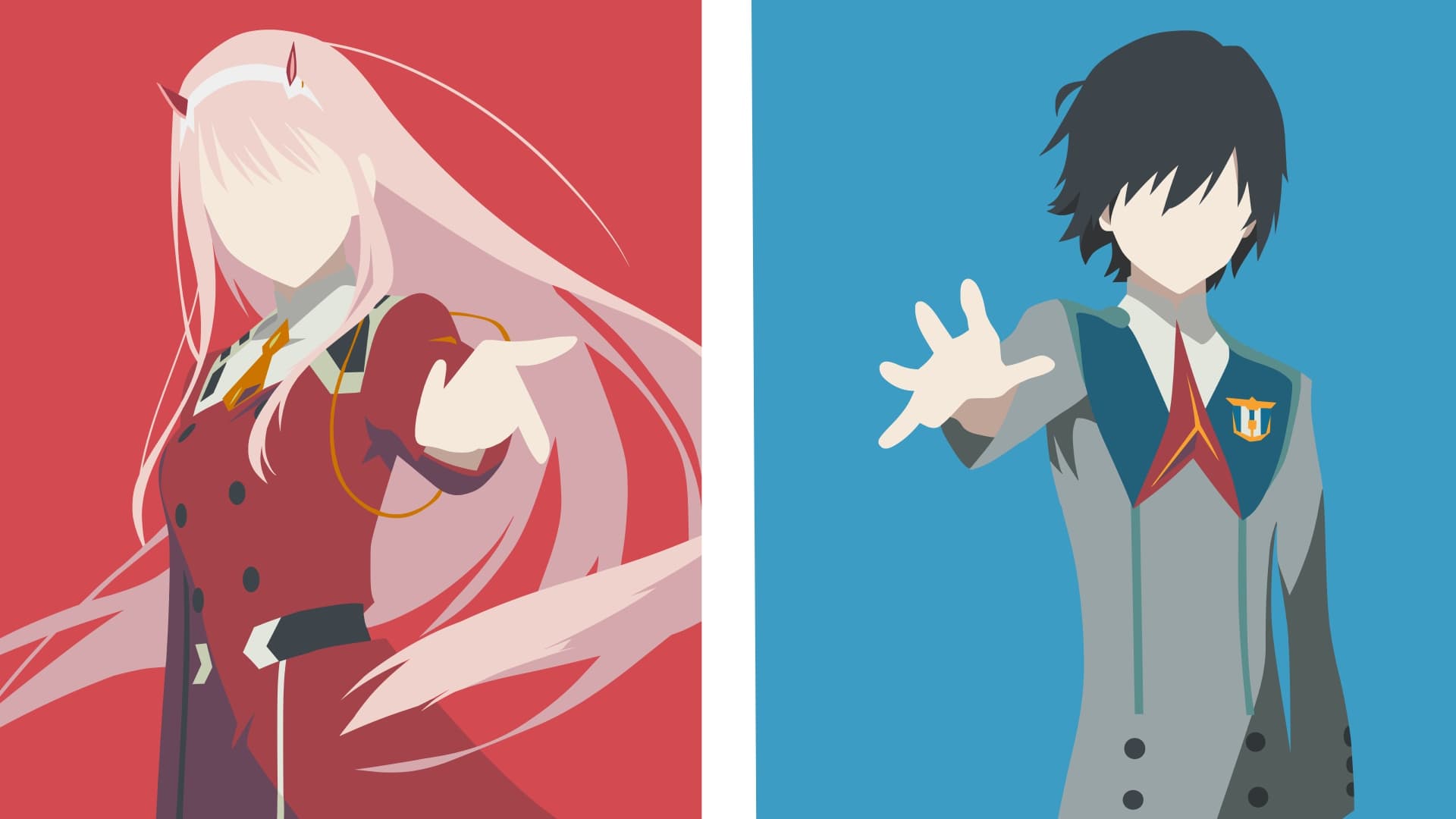Wallpaper Of Anime, Darling In The Franxx, Hiro, Minimalist - Darling In The Franxx Hiro , HD Wallpaper & Backgrounds