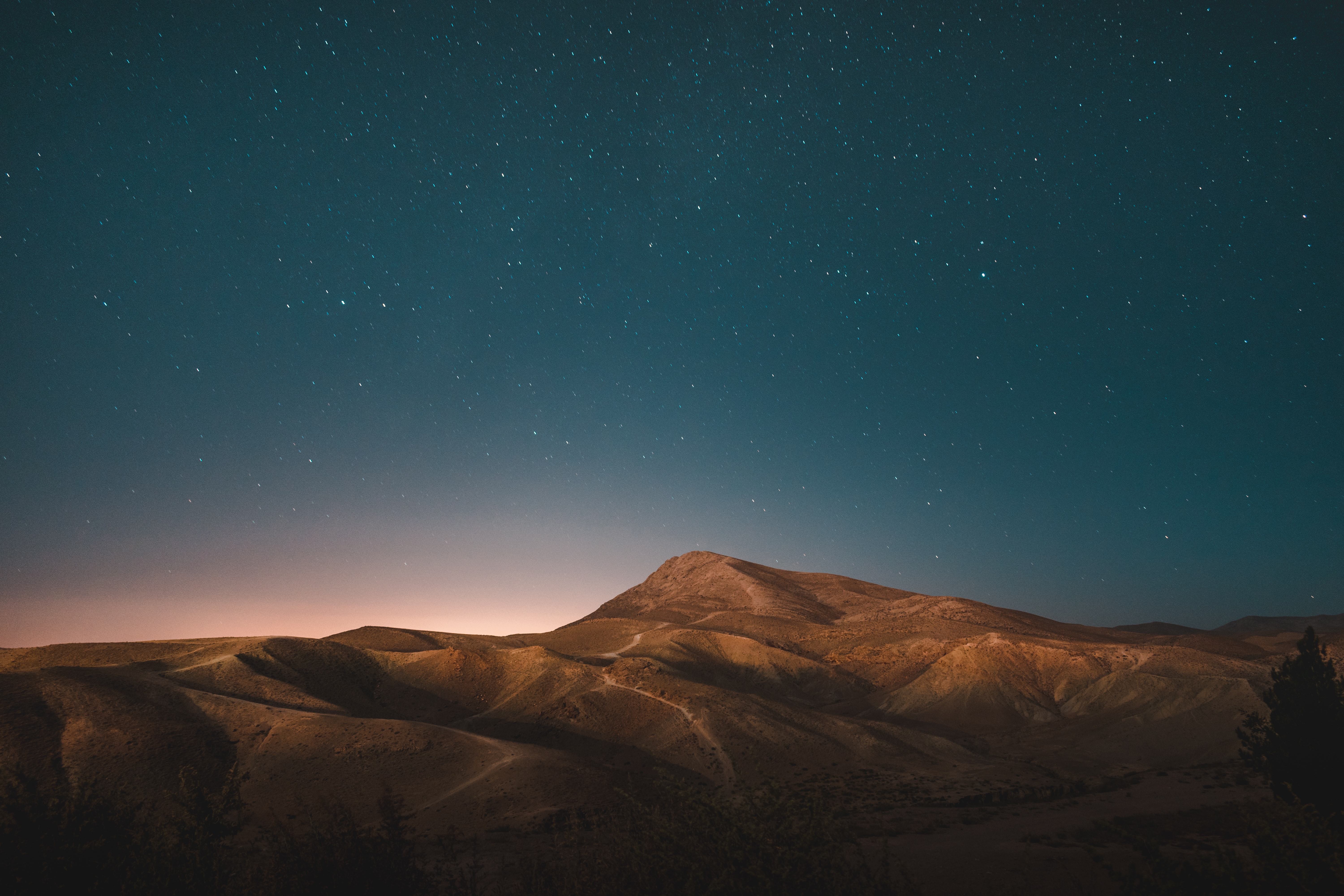 Night Sky Desert , HD Wallpaper & Backgrounds