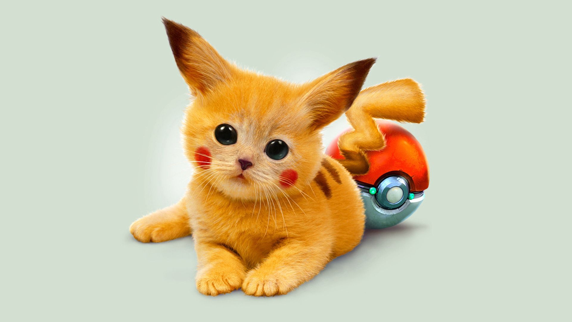 Wallpaper Art, Kitty, Pokemon, Red Eyes, Pikachu - Cute Too Cute Pikachu , HD Wallpaper & Backgrounds