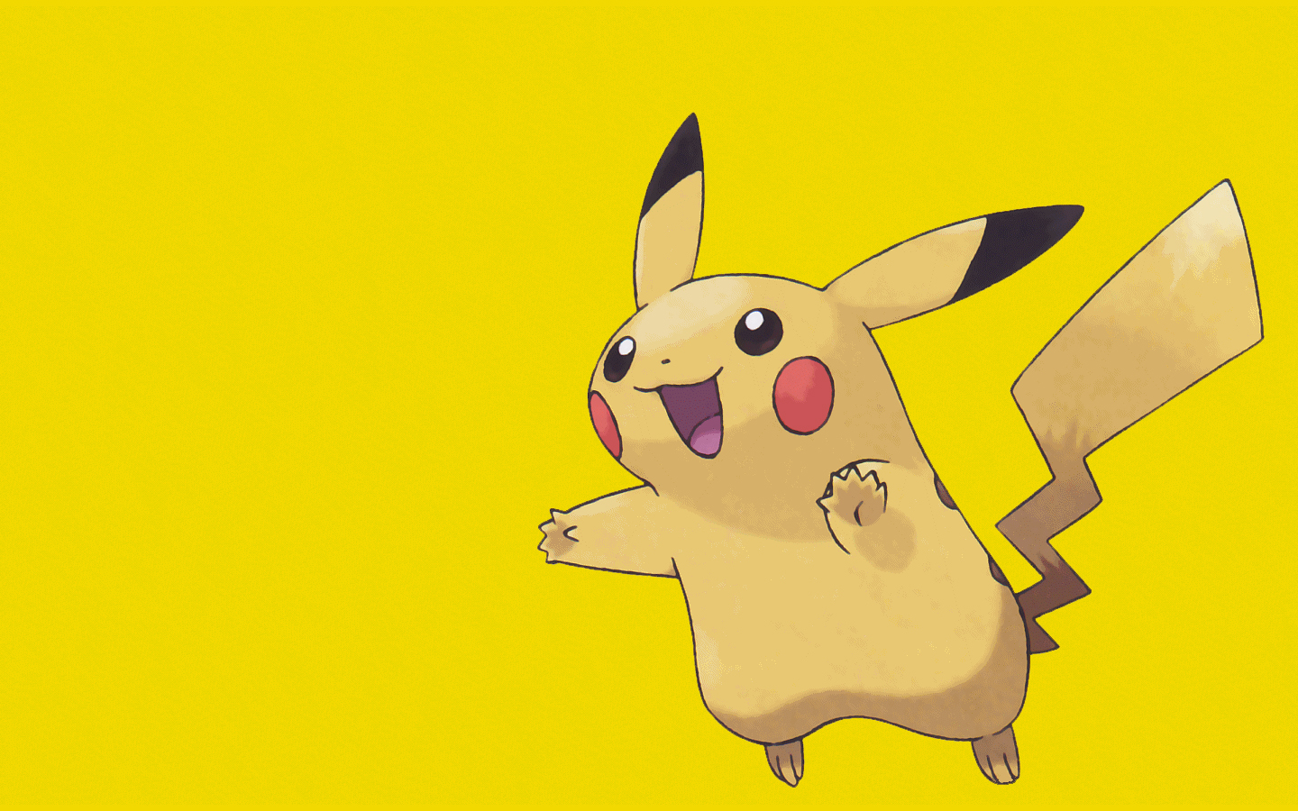 Pikachu Wallpaper - Pikachu Jumping Pose , HD Wallpaper & Backgrounds