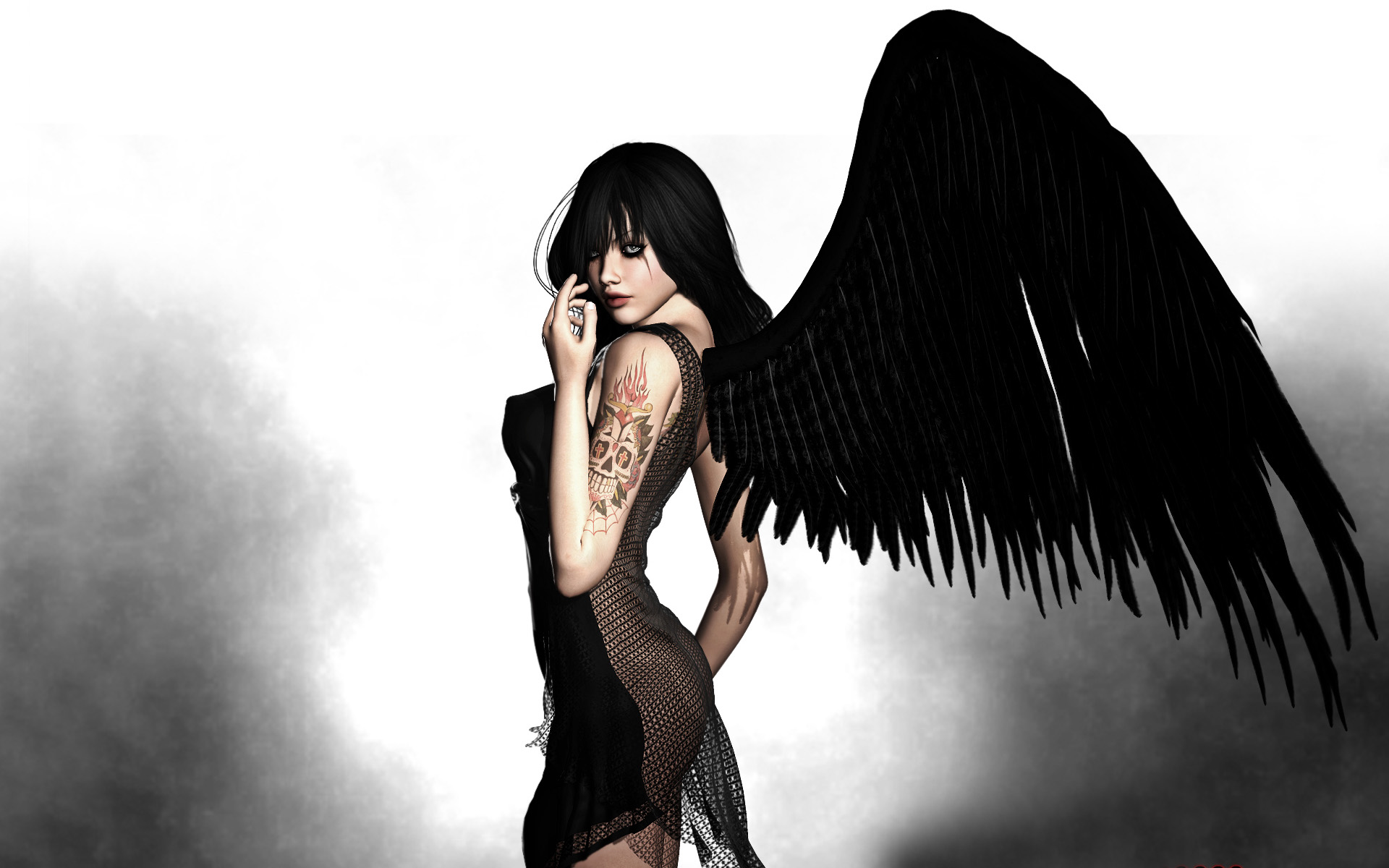 Women With Black Wings , HD Wallpaper & Backgrounds