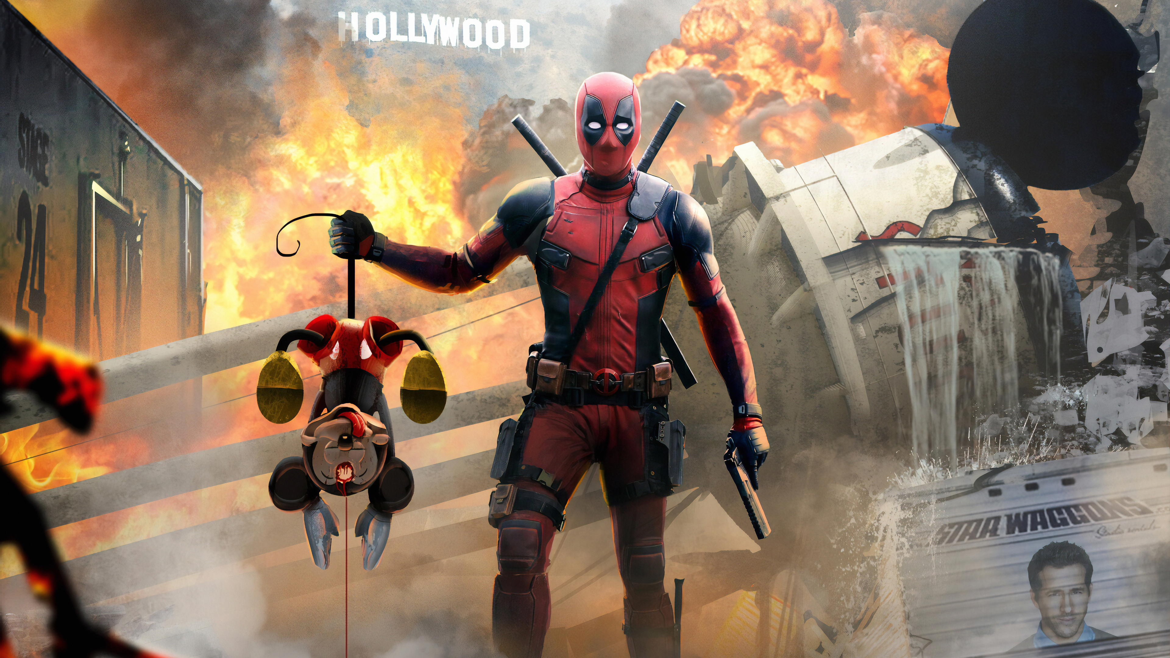 Deadpool Killed Mickey Mouse - Mickey Mouse Wallpaper 4k , HD Wallpaper & Backgrounds