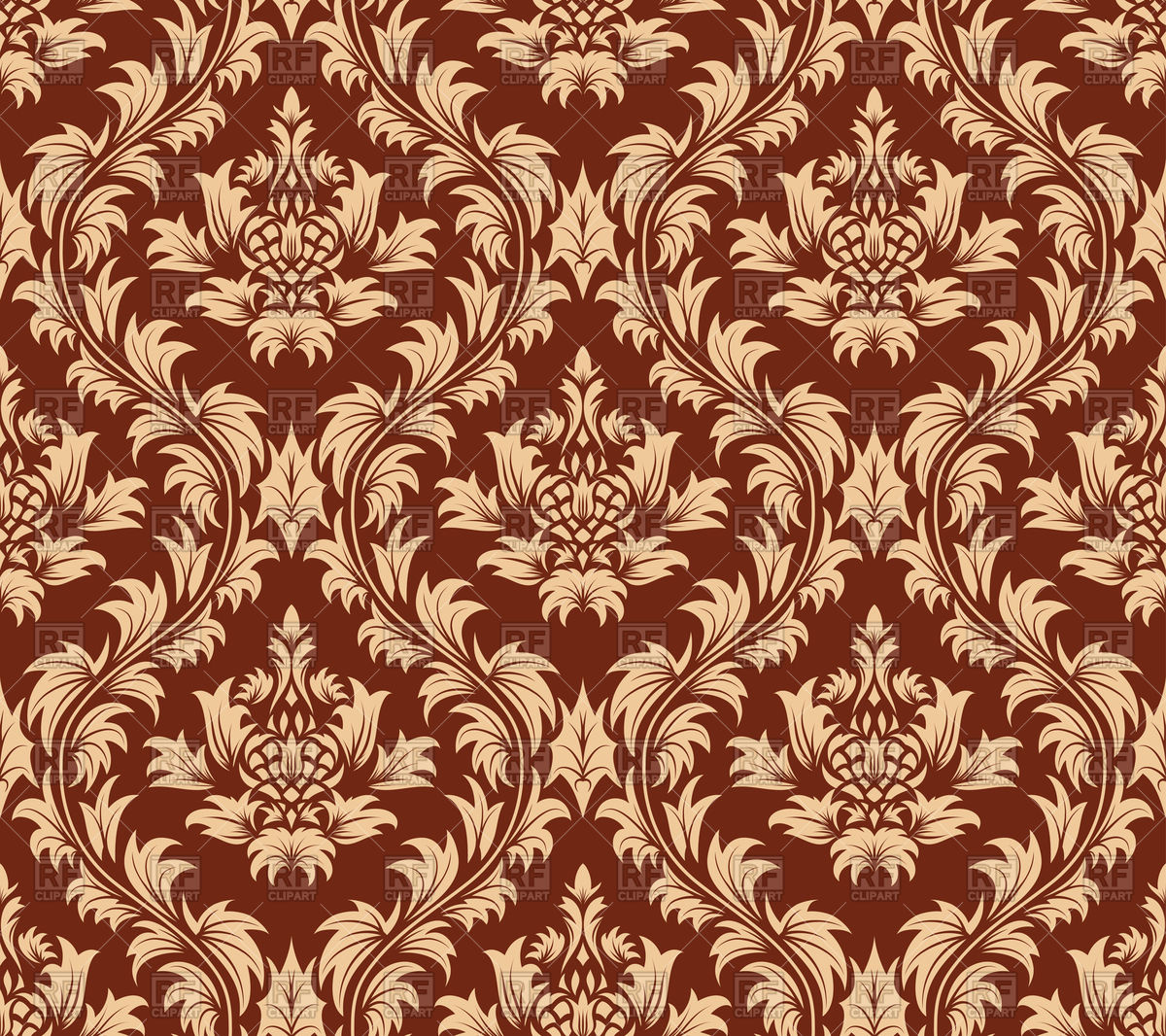 Seamless Antique Pattern - Brown Victorian Background , HD Wallpaper & Backgrounds
