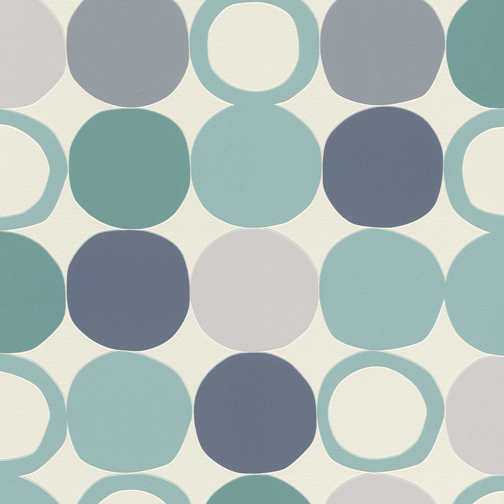 Rasch Hot Spots Blue Wallpaper - Blue Retro Wallpaper Uk , HD Wallpaper & Backgrounds