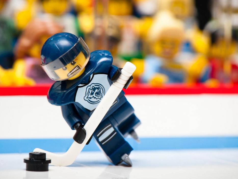 Ice Sports Funny Nhl Macro Ice Hockey Legos Wallpaper - Lego Hockey Player , HD Wallpaper & Backgrounds