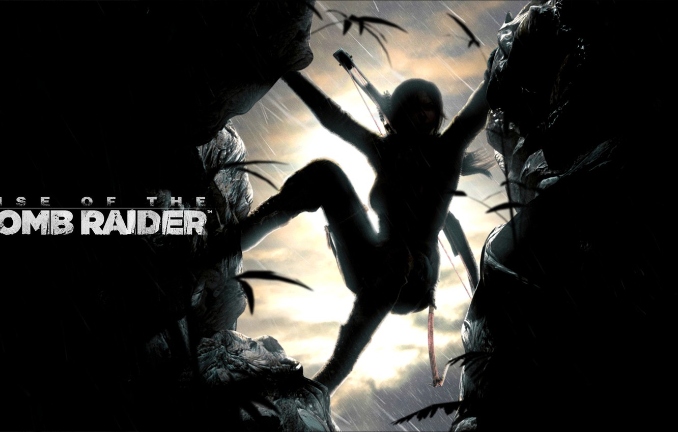 Photo Wallpaper Rock, Dark, Lara Croft, Rise Of The - Tomb Raider Hd , HD Wallpaper & Backgrounds