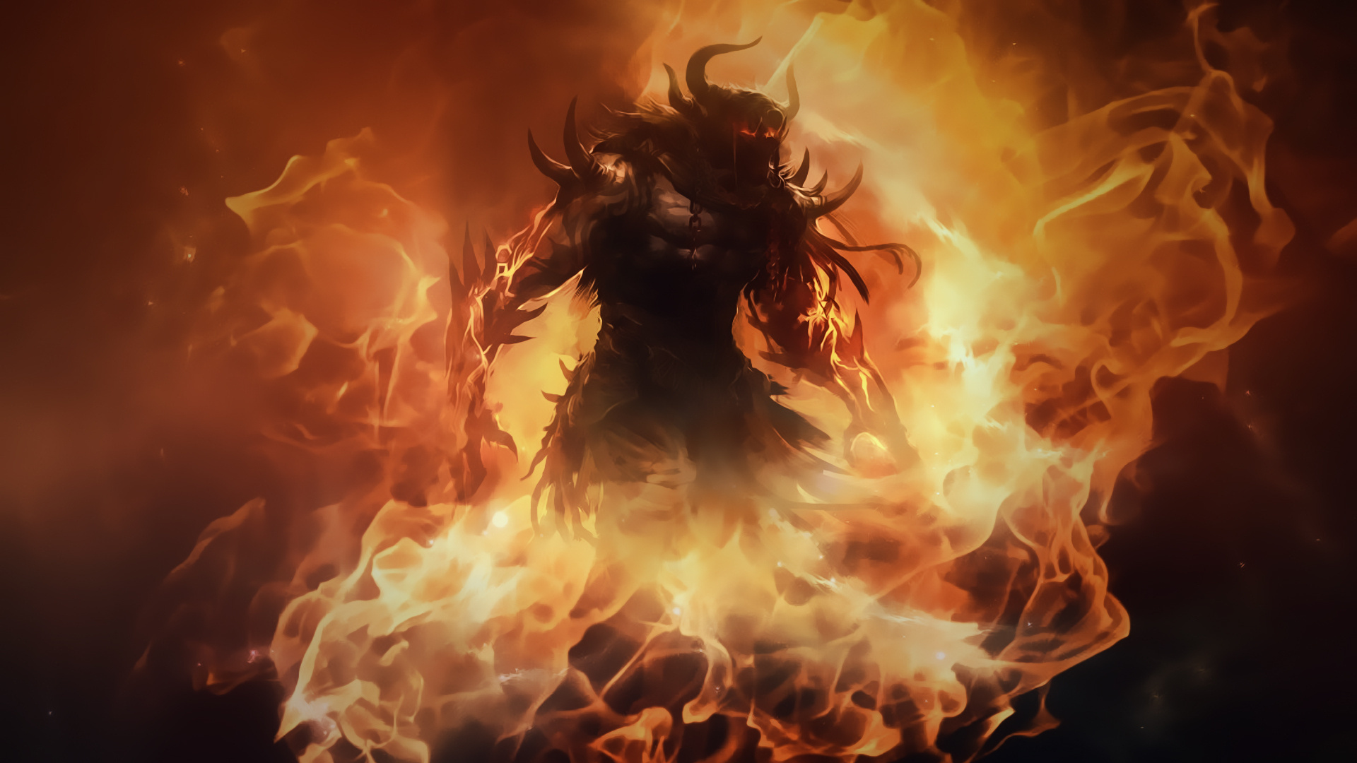 Fire Lord Fantasy Art , HD Wallpaper & Backgrounds